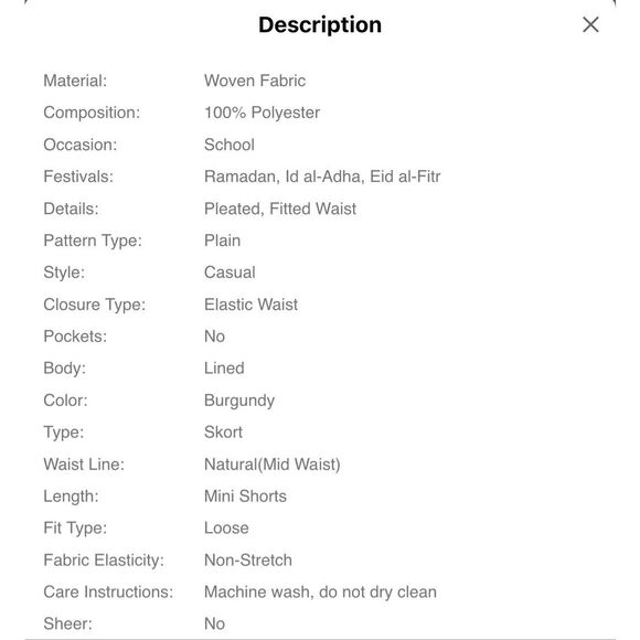 SHEIN PETITE Solid Color Pleated Elegant Casual Commute Y2K School Style Women's - Picture 8 of 11